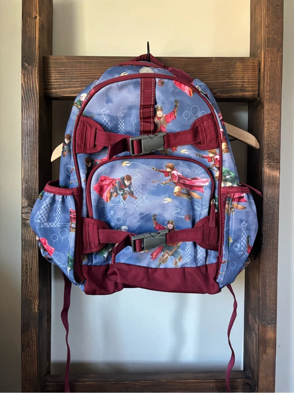 Kids Blue and Maroon Magical Character Backpack